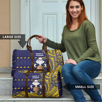 Tokelau Christmas Travel Bag Santa With Tuluma Xmas Tribal Waves - Polynesian Pride