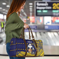 Tokelau Christmas Travel Bag Santa With Tuluma Xmas Tribal Waves - Polynesian Pride
