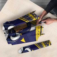 Tokelau Christmas Umbrella Santa With Tuluma Xmas Tribal Waves - Polynesian Pride