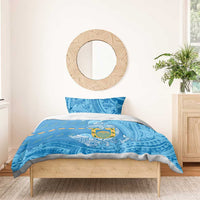 Tuvalu Christmas Bedding Set Dolphins Santa Xmas Tribal Waves - Polynesian Pride