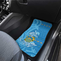 Tuvalu Christmas Car Mats Dolphins Santa Xmas Tribal Waves - Polynesian Pride