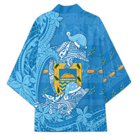 Tuvalu Christmas Kimono Dolphins Santa Xmas Tribal Waves - Polynesian Pride