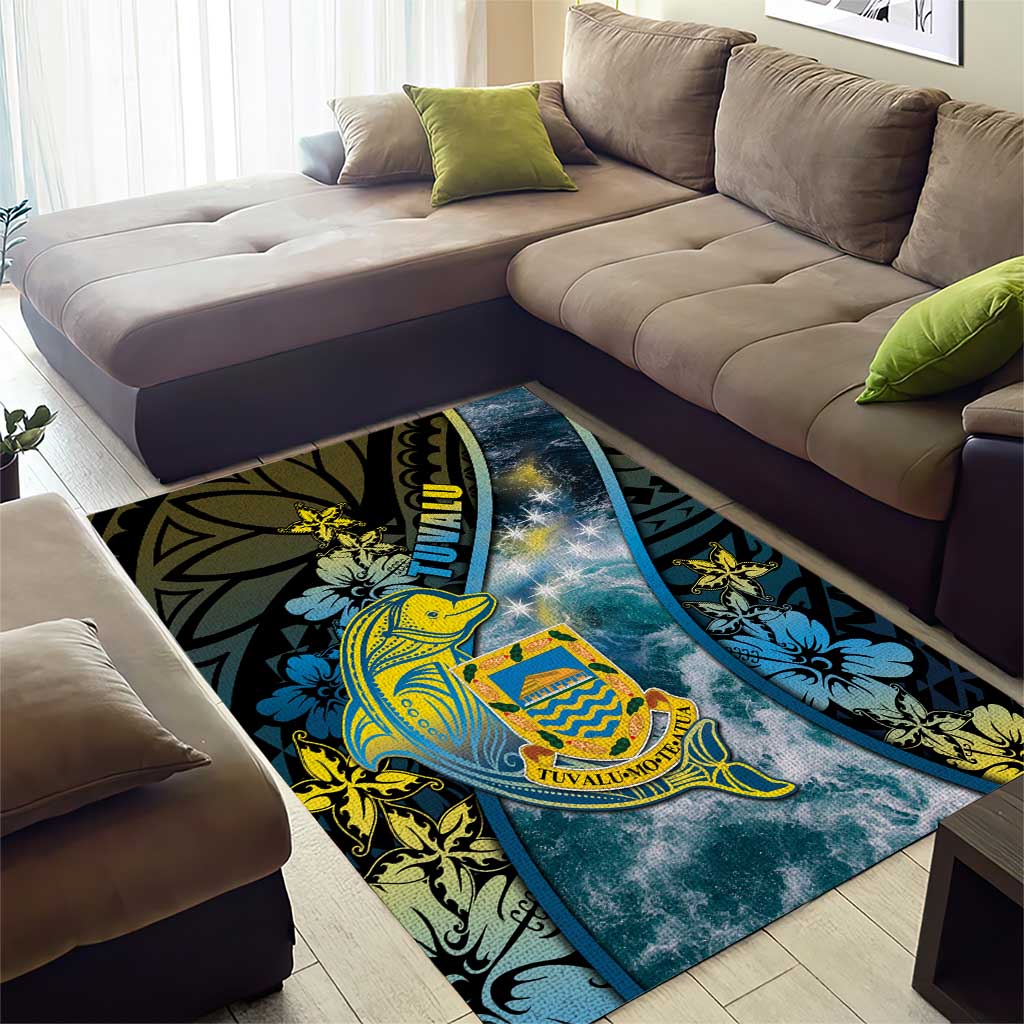 Tuvalu Area Rug Dolphin On The Waves DT05 - Polynesian Pride