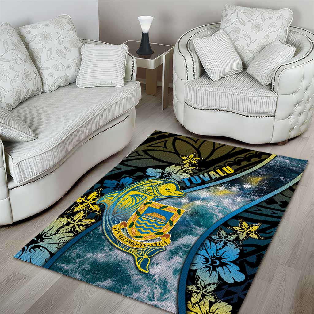 Tuvalu Area Rug Dolphin On The Waves DT05 - Polynesian Pride