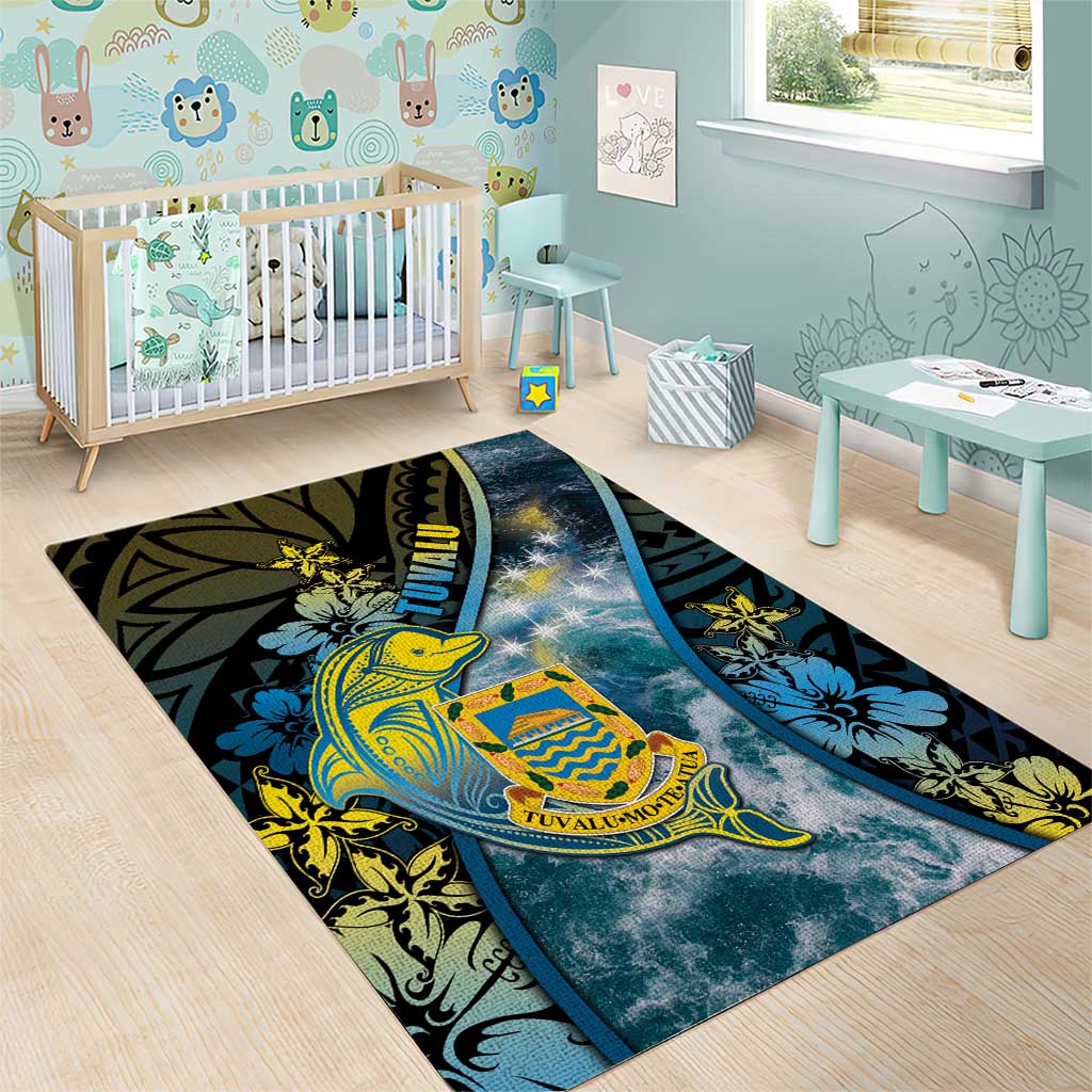 Tuvalu Area Rug Dolphin On The Waves DT05 - Polynesian Pride