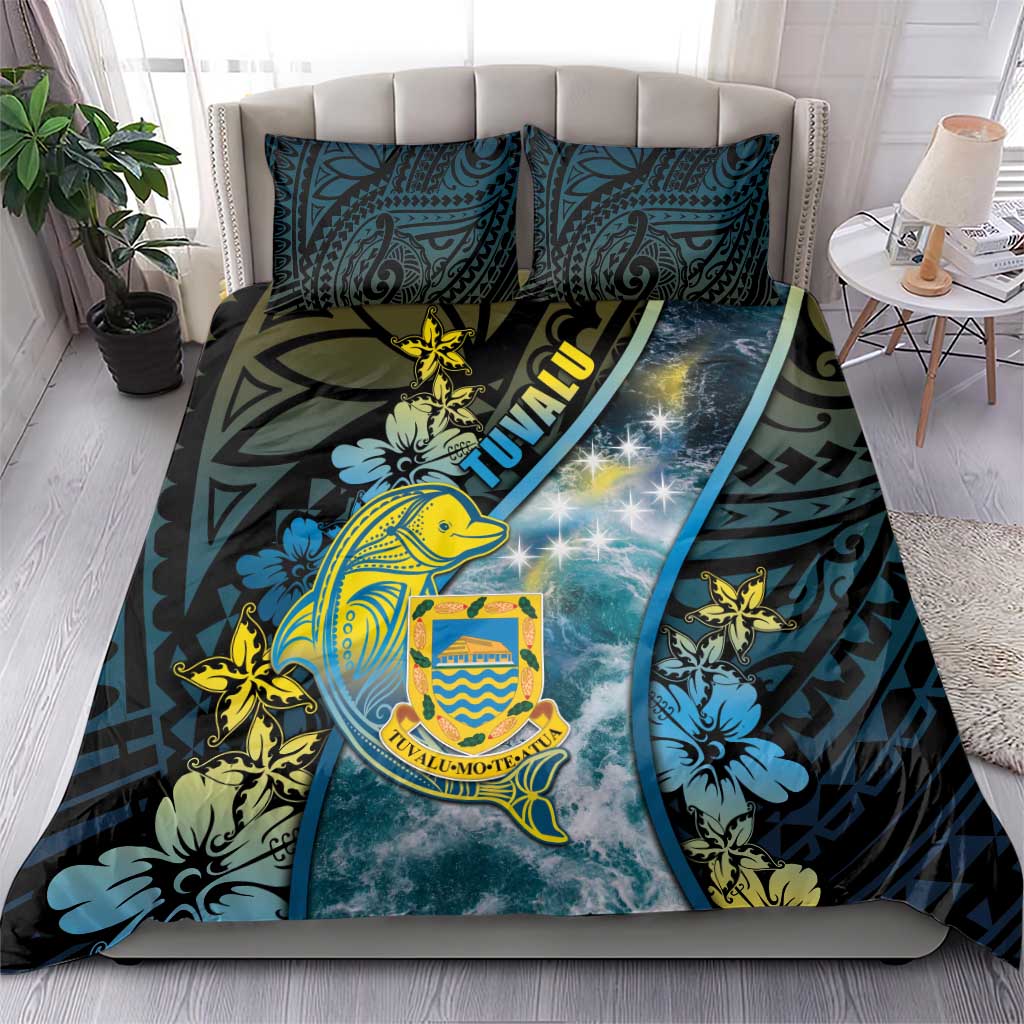 Tuvalu Bedding Set Dolphin On The Waves DT05 - Polynesian Pride
