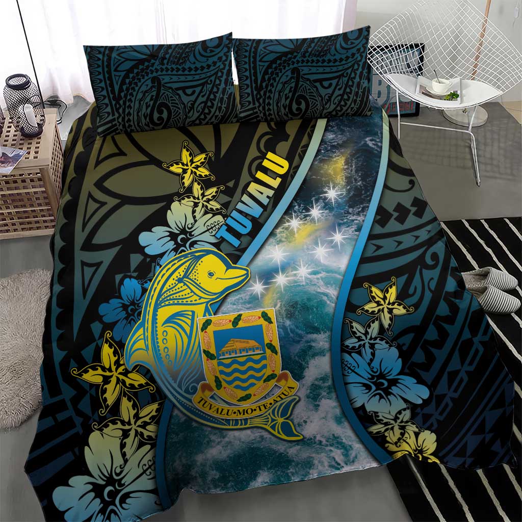 Tuvalu Bedding Set Dolphin On The Waves DT05 - Polynesian Pride