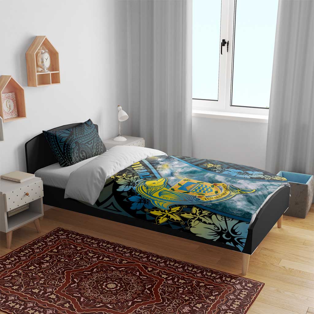 Tuvalu Bedding Set Dolphin On The Waves DT05 - Polynesian Pride