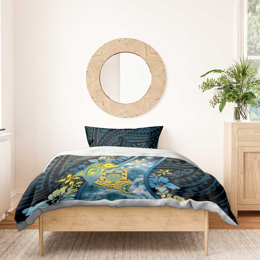 Tuvalu Bedding Set Dolphin On The Waves DT05 - Polynesian Pride