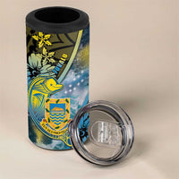 Personalised Tuvalu 4 in 1 Can Cooler Tumbler Dolphin On The Waves DT05 - Polynesian Pride