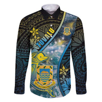 Personalised Tuvalu Family Matching Puletasi and Hawaiian Shirt Dolphin On The Waves