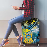 Tuvalu Luggage Cover Dolphin On The Waves DT05 - Polynesian Pride
