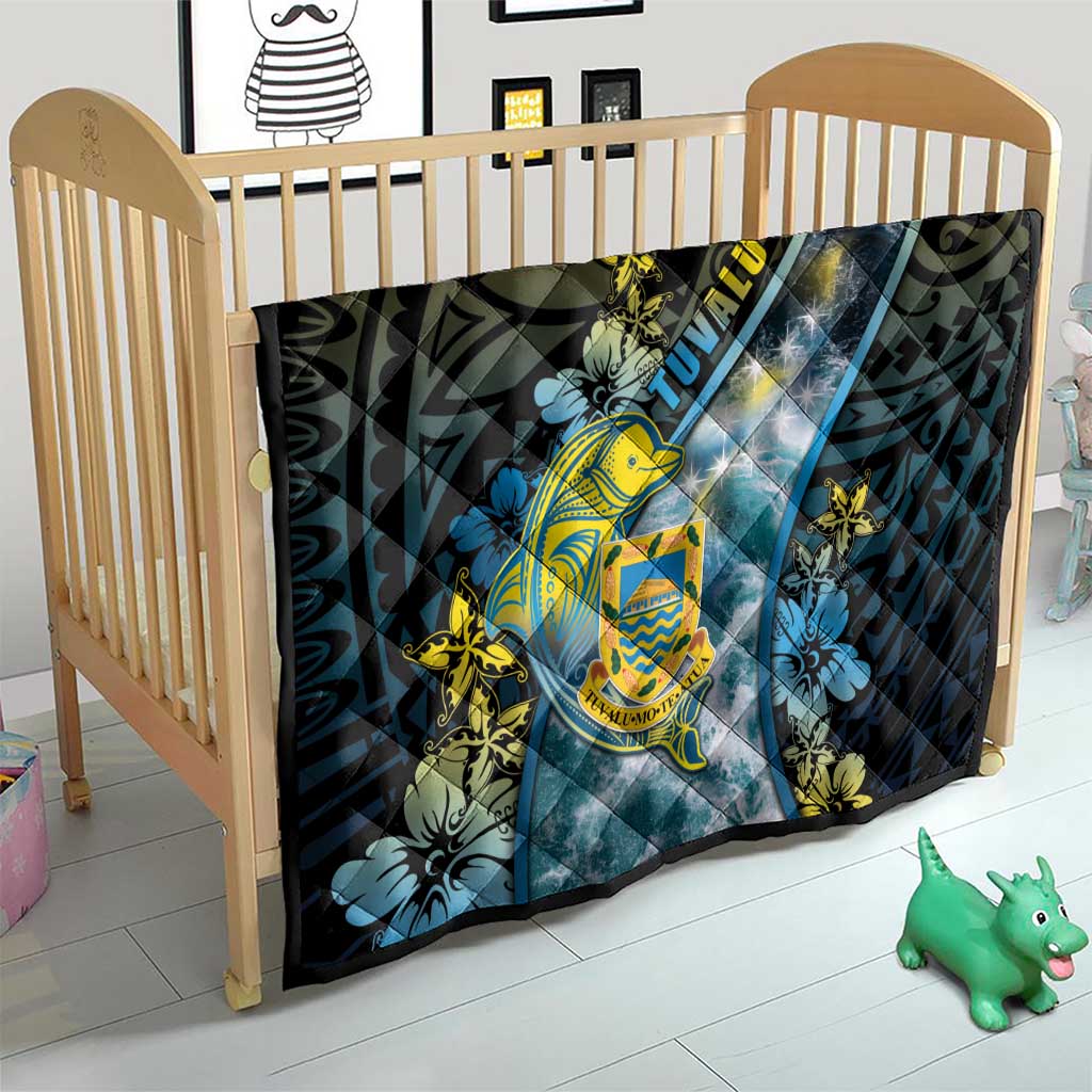 Tuvalu Quilt Dolphin On The Waves