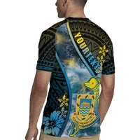 Personalised Tuvalu Rugby Jersey Dolphin On The Waves