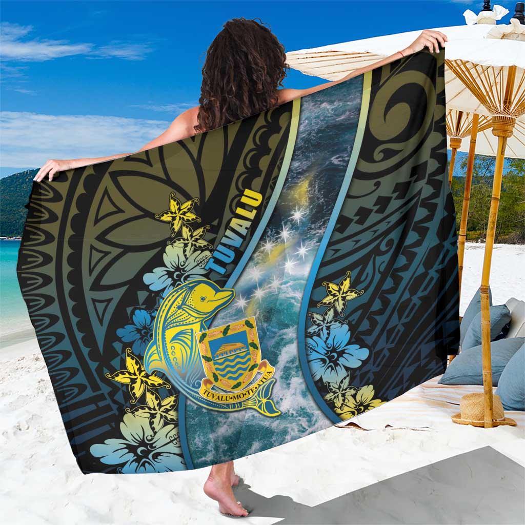 Tuvalu Sarong Dolphin On The Waves