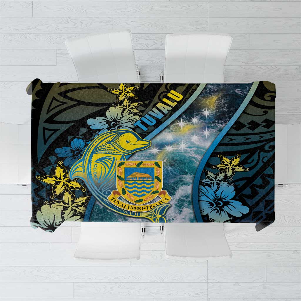 Tuvalu Tablecloth Dolphin On The Waves