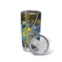 Personalised Tuvalu Tumbler Cup Dolphin On The Waves DT05 - Polynesian Pride