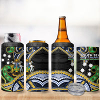South Sea Islanders And Solomon Islands 4 in 1 Can Cooler Tumbler Solomons Coat Of Arms And Southern Cross DT05 - Polynesian Pride