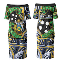 South Sea Islanders And Solomon Islands Couples Matching Puletasi and Hawaiian Shirt Solomons Coat Of Arms And Southern Cross DT05 - Polynesian Pride