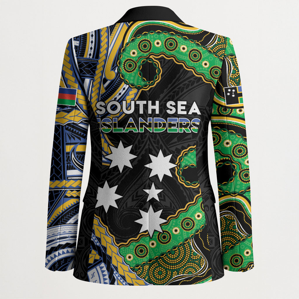 South Sea Islanders And New Caledonia Blazer Nautilus Shell Southern Cross Tribal Pattern DT05 - Polynesian Pride