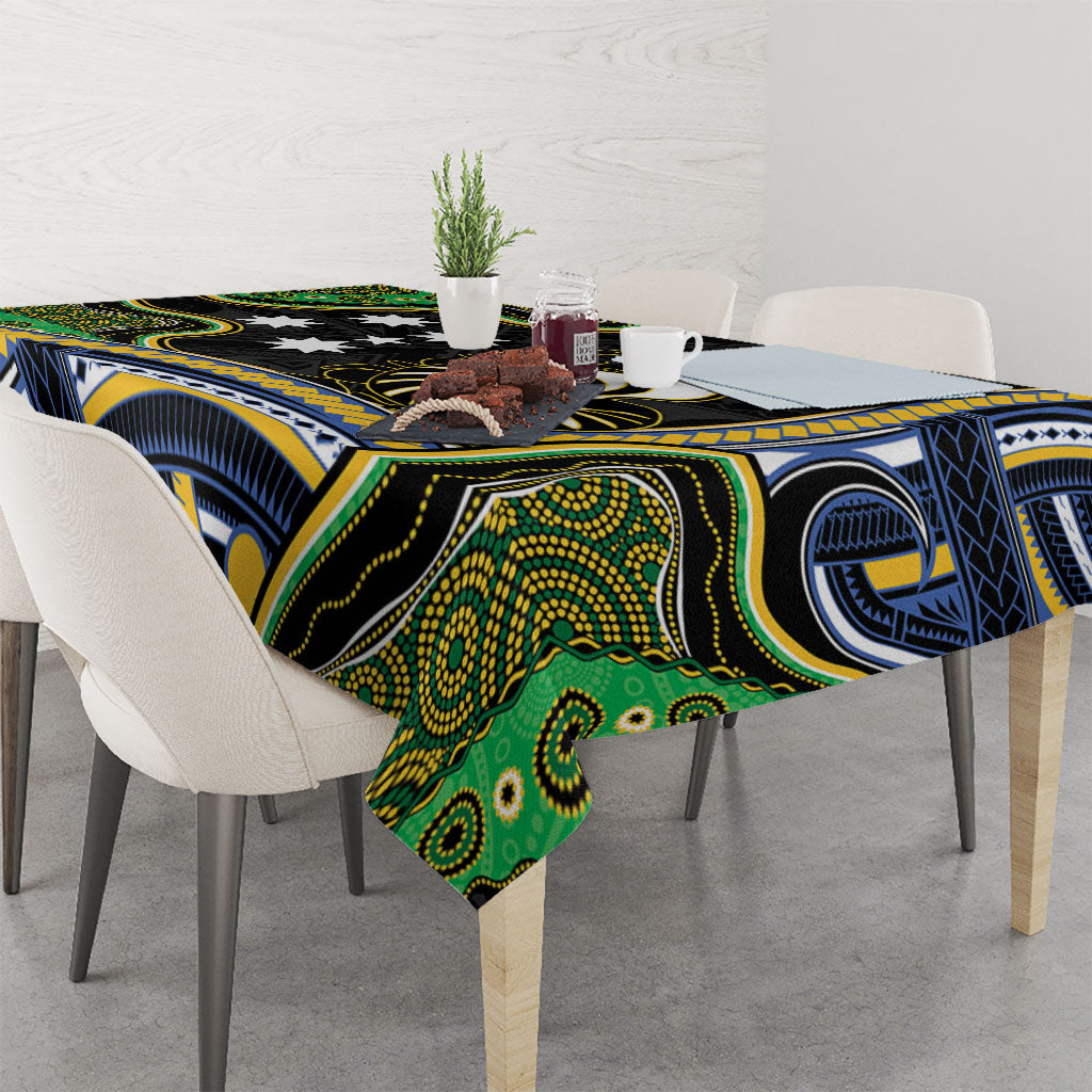 South Sea Islanders And New Caledonia Tablecloth Nautilus Shell Southern Cross Tribal Pattern DT05 - Polynesian Pride
