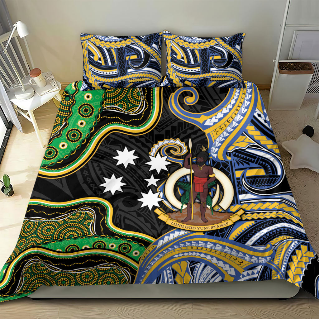 South Sea Islanders And Vanuatu Bedding Set Boar Tusk Warrior Southern Tribal Pattern DT05 - Polynesian Pride