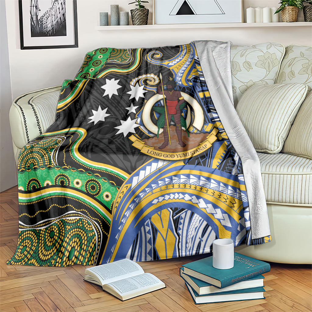South Sea Islanders And Vanuatu Blanket Boar Tusk Warrior Southern Tribal Pattern DT05 Black - Polynesian Pride