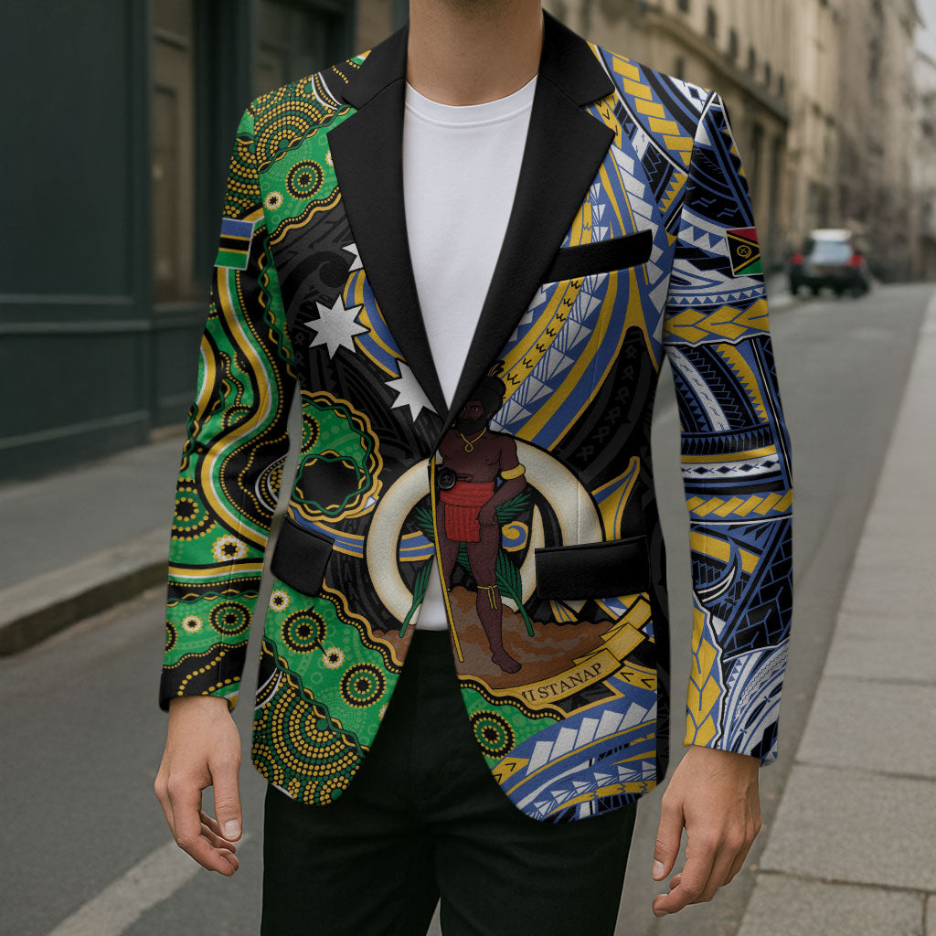 South Sea Islanders And Vanuatu Blazer Boar Tusk Warrior Southern Tribal Pattern DT05 - Polynesian Pride