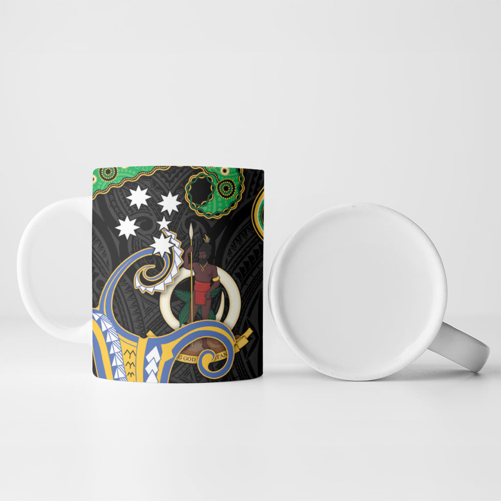 South Sea Islanders And Vanuatu Ceramic Mug Boar Tusk Warrior Southern Tribal Pattern DT05 - Polynesian Pride