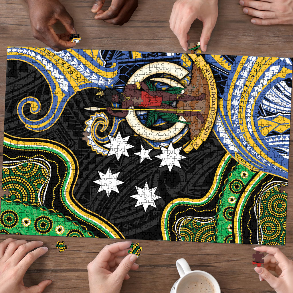 South Sea Islanders And Vanuatu Puzzle Boar Tusk Warrior Southern Tribal Pattern DT05 - Polynesian Pride