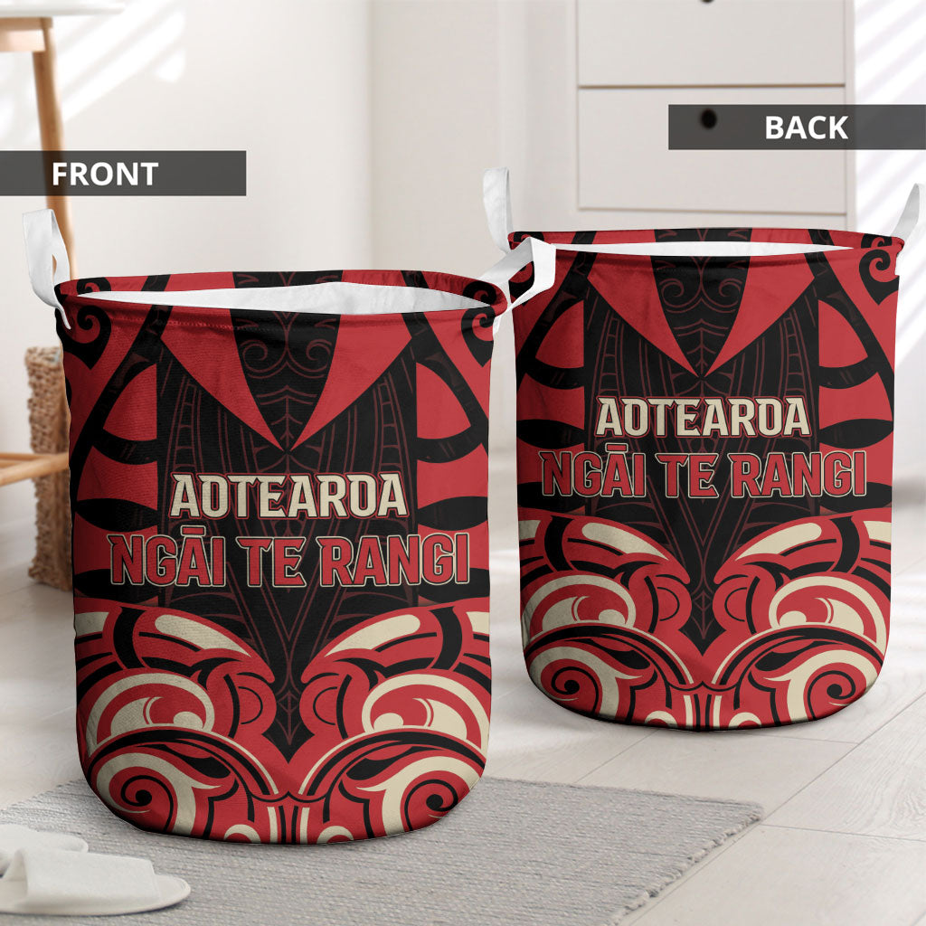 Aotearoa Ngai Te Rangi Laundry Basket New Zealand Traditional Maori Pattern DT05 - Polynesian Pride