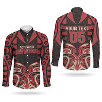 Custom Aotearoa Ngai Te Rangi Couples Matching Mermaid Dress and Long Sleeve Button Shirt New Zealand Traditional Maori Pattern DT05 - Polynesian Pride