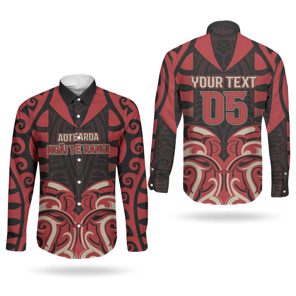 Custom Aotearoa Ngai Te Rangi Couples Matching Off Shoulder Short Dress and Long Sleeve Button Shirt New Zealand Traditional Maori Pattern DT05 - Polynesian Pride