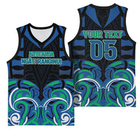 Custom Aotearoa Ngati Ranginui Basketball Jersey New Zealand Traditional Maori Pattern DT05 - Polynesian Pride