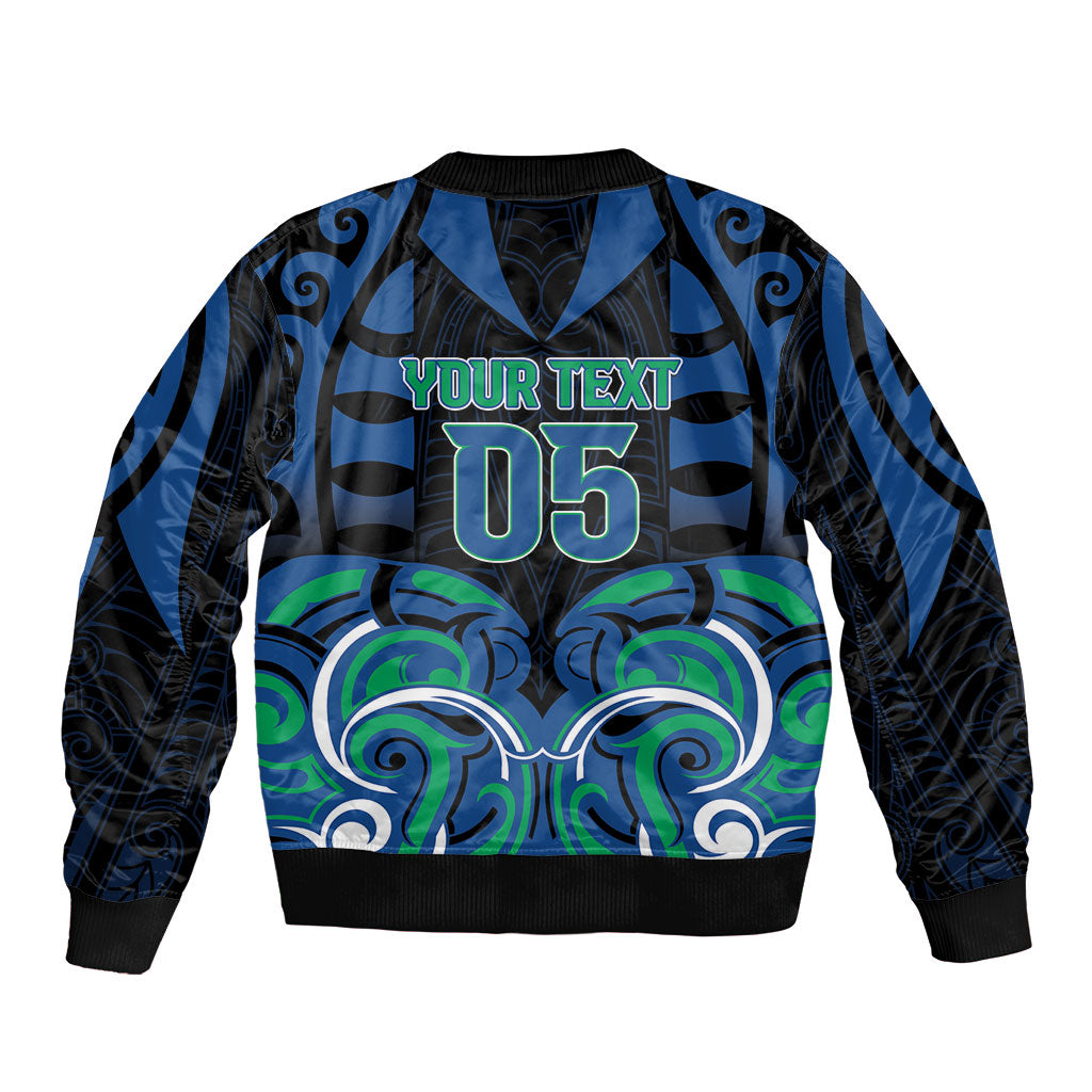 Custom Aotearoa Ngati Ranginui Bomber Jacket New Zealand Traditional Maori Pattern DT05 - Polynesian Pride