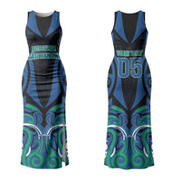Custom Aotearoa Ngati Ranginui Couples Matching Tank Maxi Dress and Long Sleeve Button Shirt New Zealand Traditional Maori Pattern DT05 - Polynesian Pride