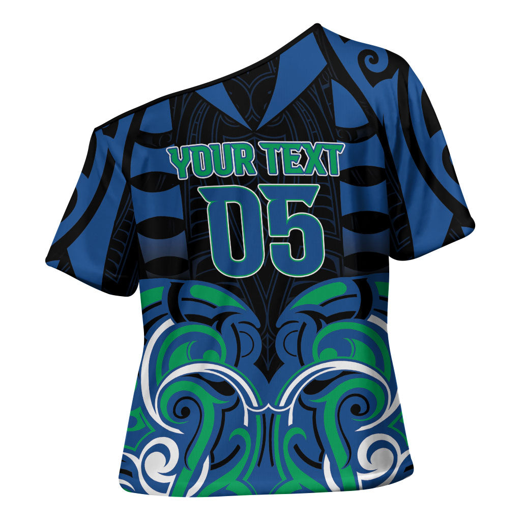 Custom Aotearoa Ngati Ranginui Cross Shoulder Shirt New Zealand Traditional Maori Pattern DT05 - Polynesian Pride