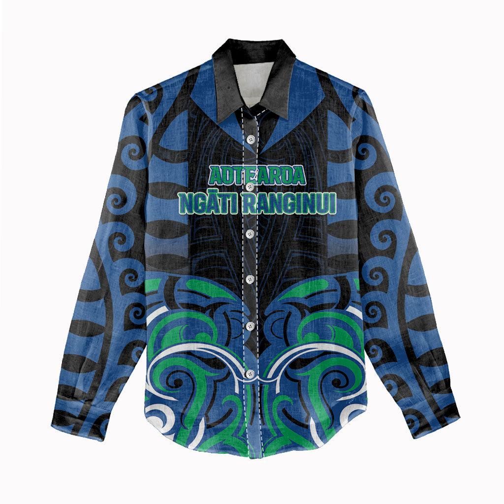 Custom Aotearoa Ngati Ranginui Women Casual Shirt New Zealand Traditional Maori Pattern DT05 - Polynesian Pride
