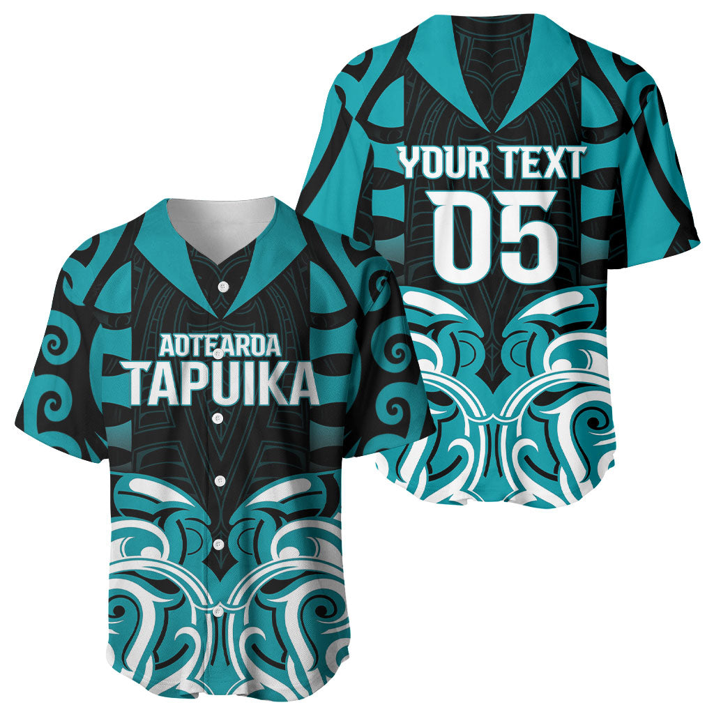 Custom Aotearoa Tapuika Baseball Jersey New Zealand Traditional Maori Pattern DT05 - Polynesian Pride