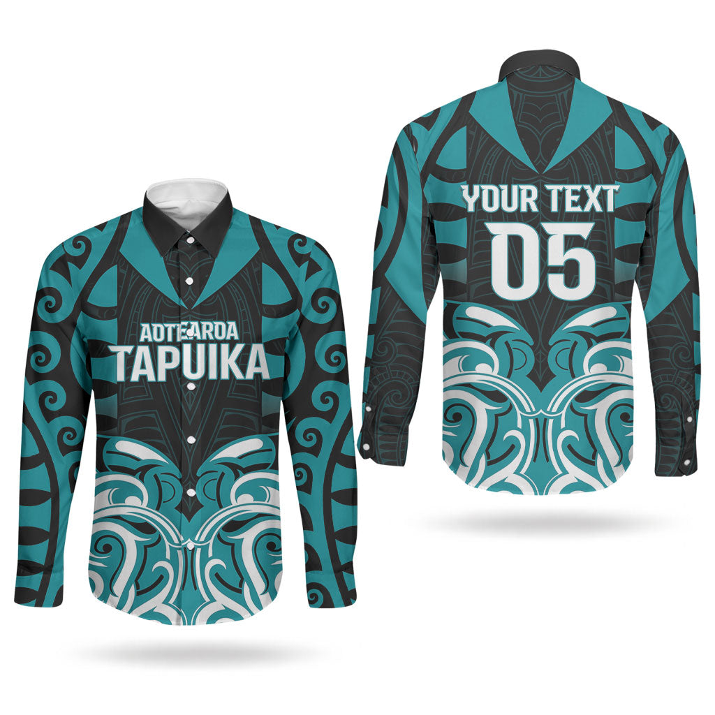 Custom Aotearoa Tapuika Couples Matching Off Shoulder Short Dress and Long Sleeve Button Shirt New Zealand Traditional Maori Pattern DT05 - Polynesian Pride