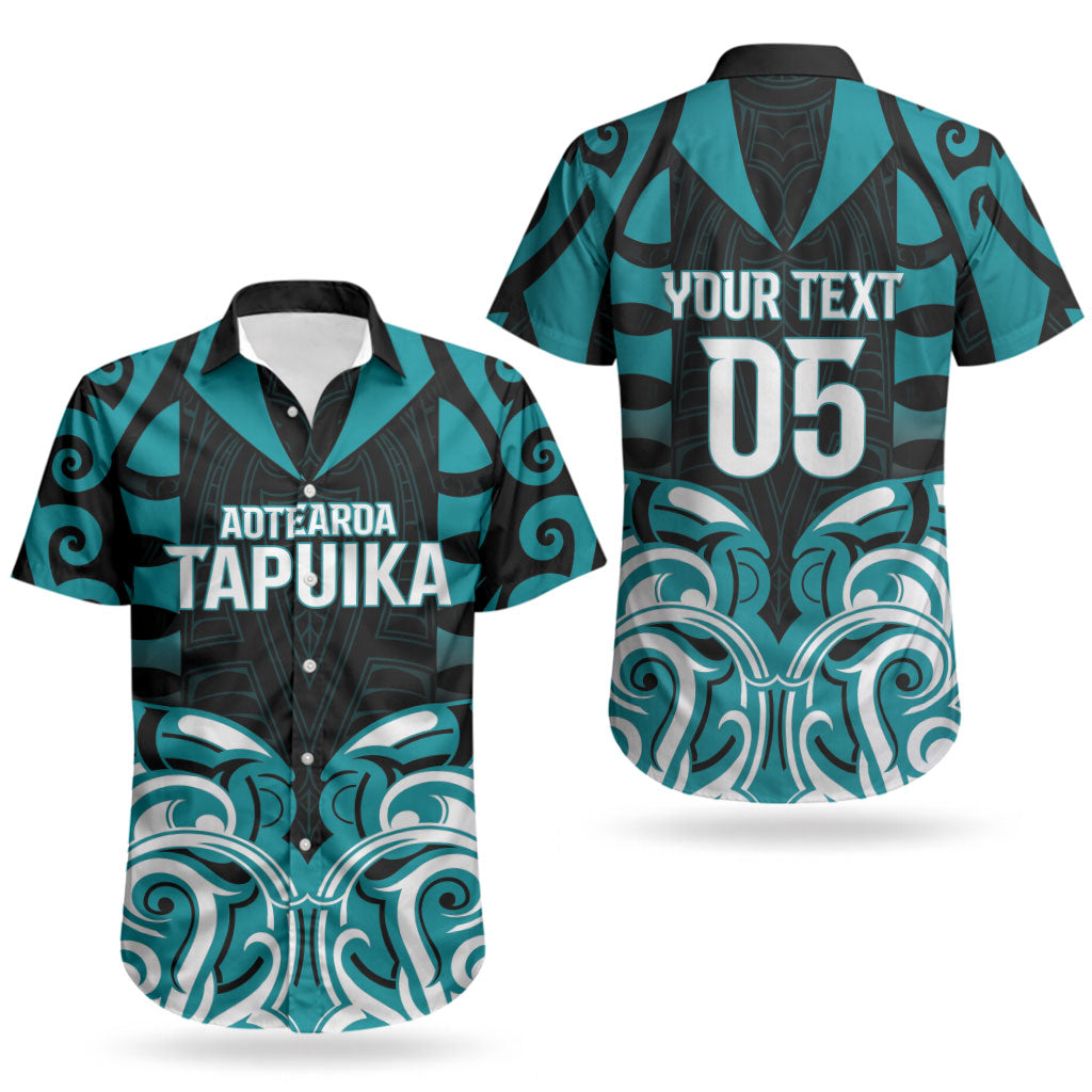 Custom Aotearoa Tapuika Couples Matching Off The Shoulder Long Sleeve Dress and Hawaiian Shirt New Zealand Traditional Maori Pattern DT05 - Polynesian Pride