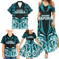 Custom Aotearoa Tapuika Family Matching Summer Maxi Dress and Hawaiian Shirt New Zealand Traditional Maori Pattern DT05 - Polynesian Pride
