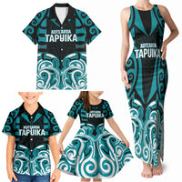 Custom Aotearoa Tapuika Family Matching Tank Maxi Dress and Hawaiian Shirt New Zealand Traditional Maori Pattern DT05 - Polynesian Pride