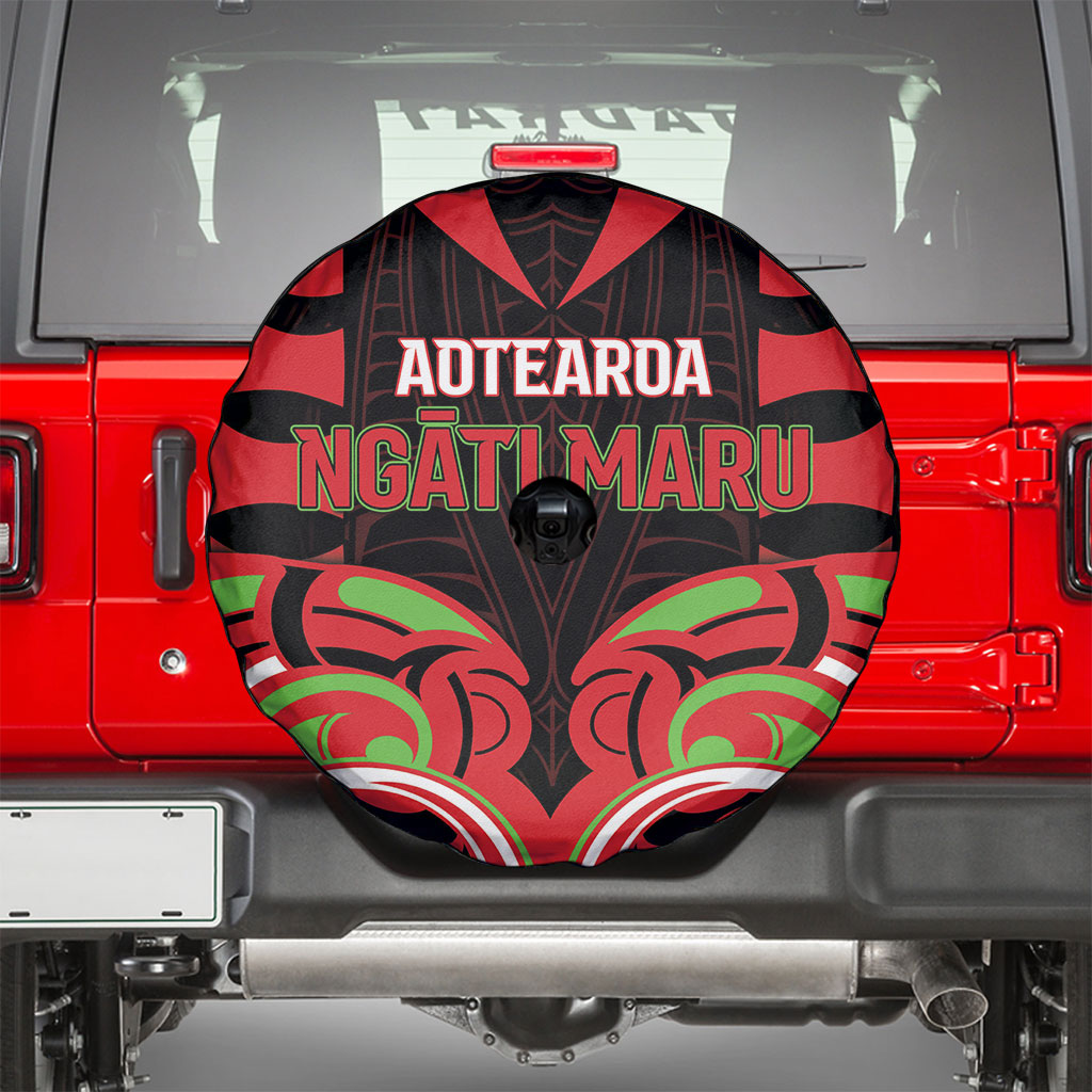 Aotearoa Ngati Maru Spare Tire Cover New Zealand Traditional Maori Pattern DT05 - Polynesian Pride