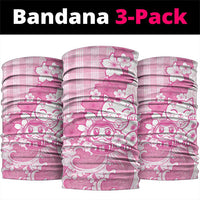Pink Palaka Hawaiian And Japanese Neck Gaiter Maneki Neko And Sakura Bloom DT05 package One Size: 25*50cm Pink - Polynesian Pride