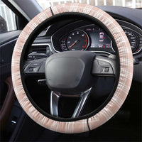 Beige Palaka Hawaiian And Japanese Steering Wheel Cover Maneki Neko And Sakura Bloom DT05 - Polynesian Pride