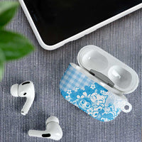 Blue Palaka Hawaiian And Japanese AirPods Case Maneki Neko And Sakura Bloom
