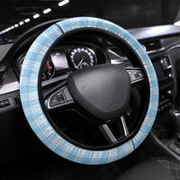 Blue Palaka Hawaiian And Japanese Steering Wheel Cover Maneki Neko And Sakura Bloom