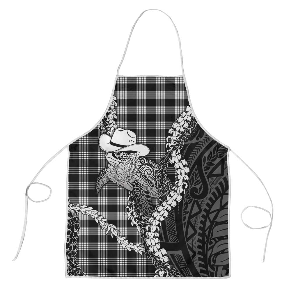 Black Hawaii Palaka Cowboy Turtle Apron Hawaiian Paniolo Puakenikeni Maile Lei