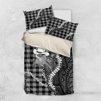 Black Hawaii Palaka Cowboy Turtle Bedding Set Hawaiian Paniolo Puakenikeni Maile Lei